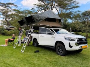 Car With a Driver and Rooftop Tent Uganda